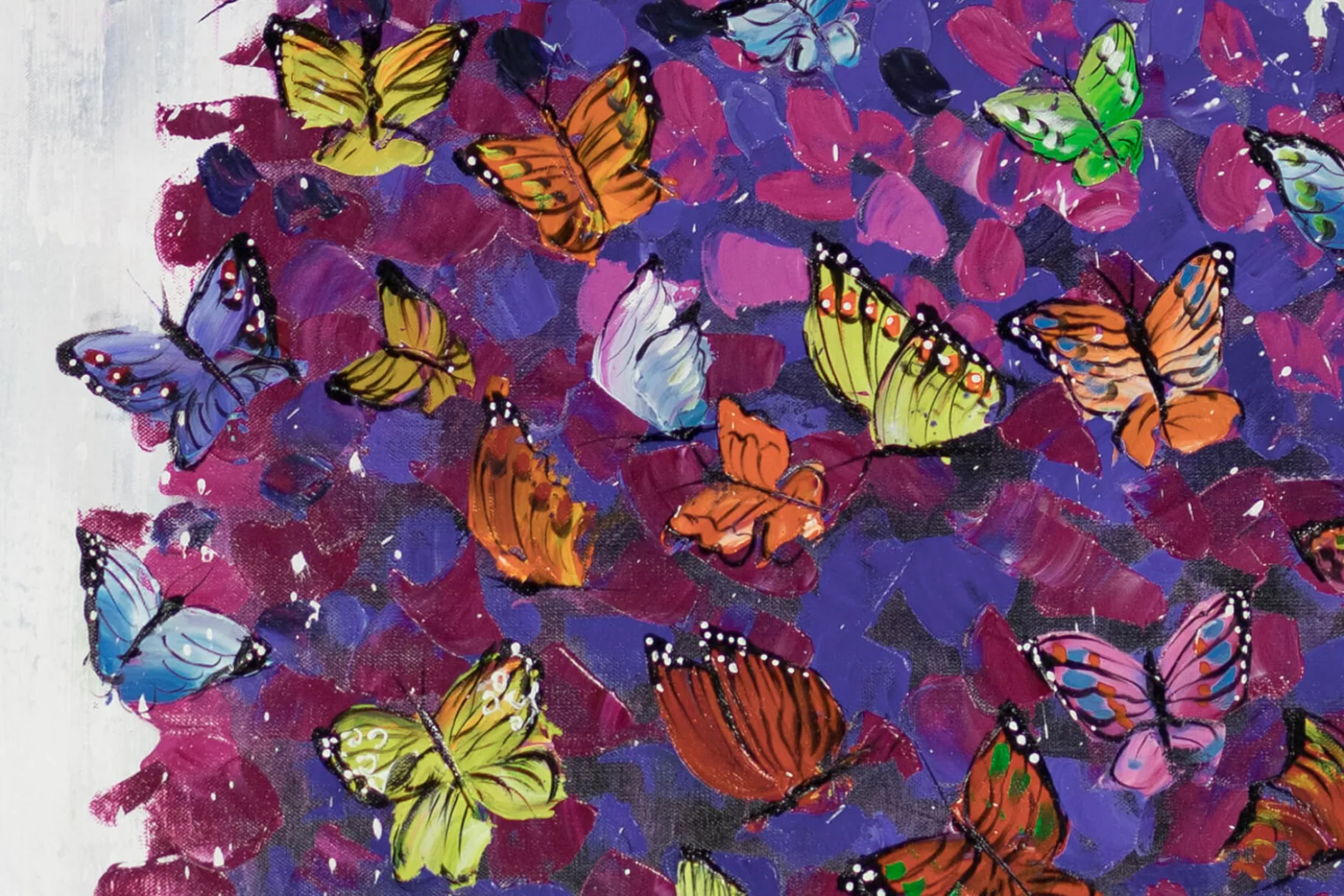XXL Öl Gemälde 'Lady Butterfly' | Handgemaltes Unikat