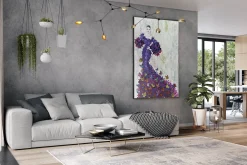 XXL Öl Gemälde 'Lady Butterfly' | Handgemaltes Unikat