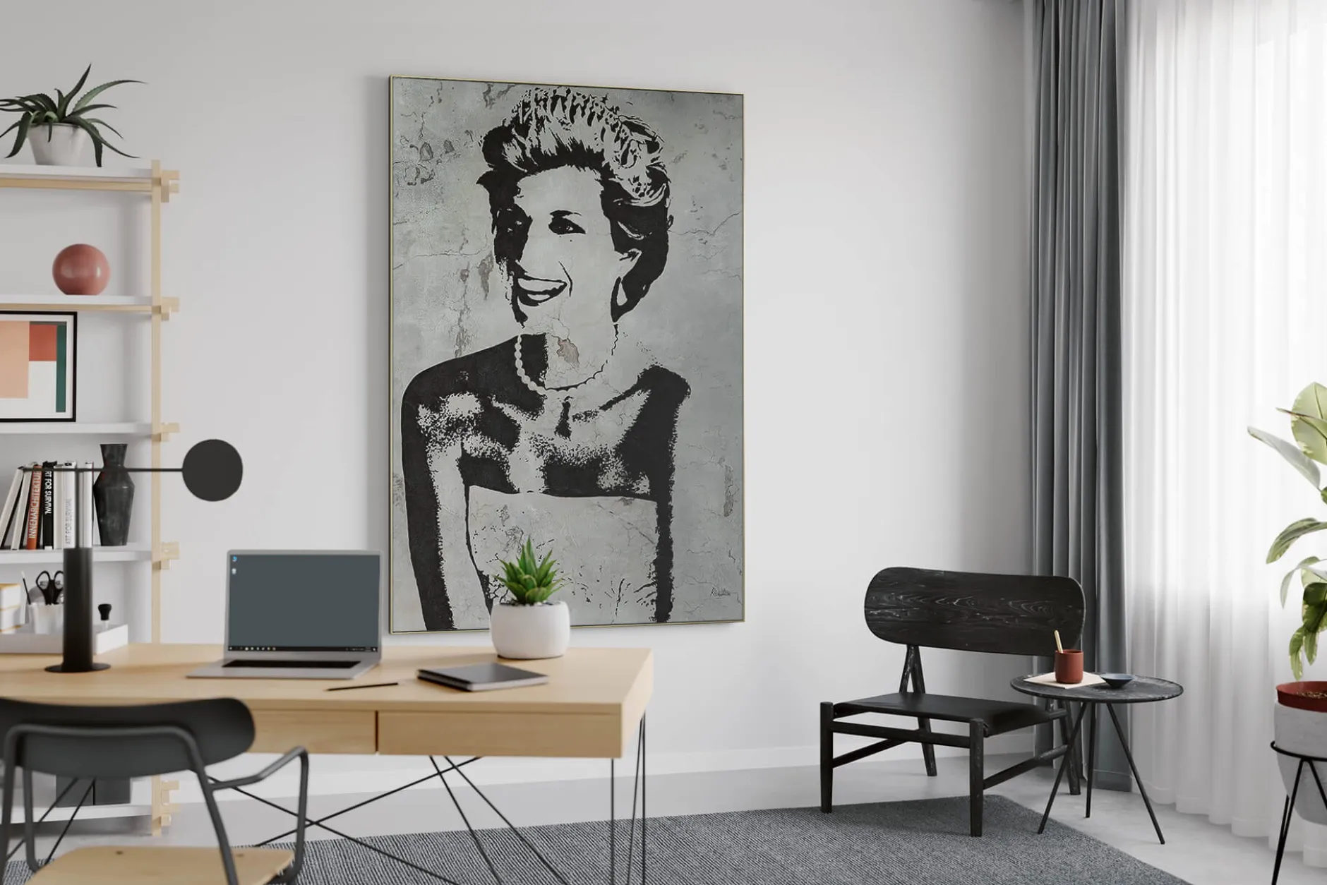 XXL Öl Gemälde 'Lady Di's Smile' | Handgemaltes Unikat