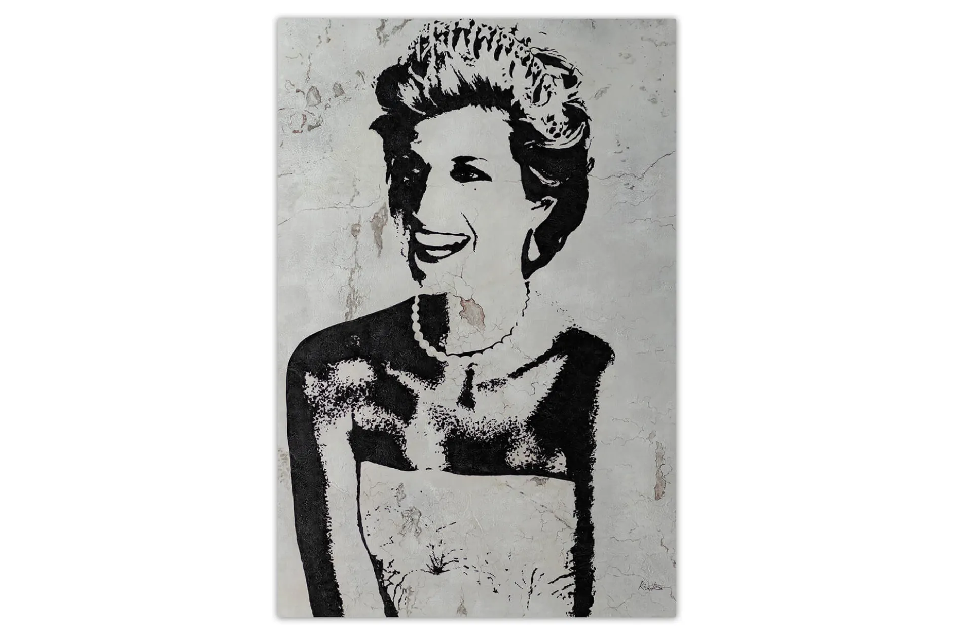 XXL Öl Gemälde 'Lady Di's Smile' | Handgemaltes Unikat