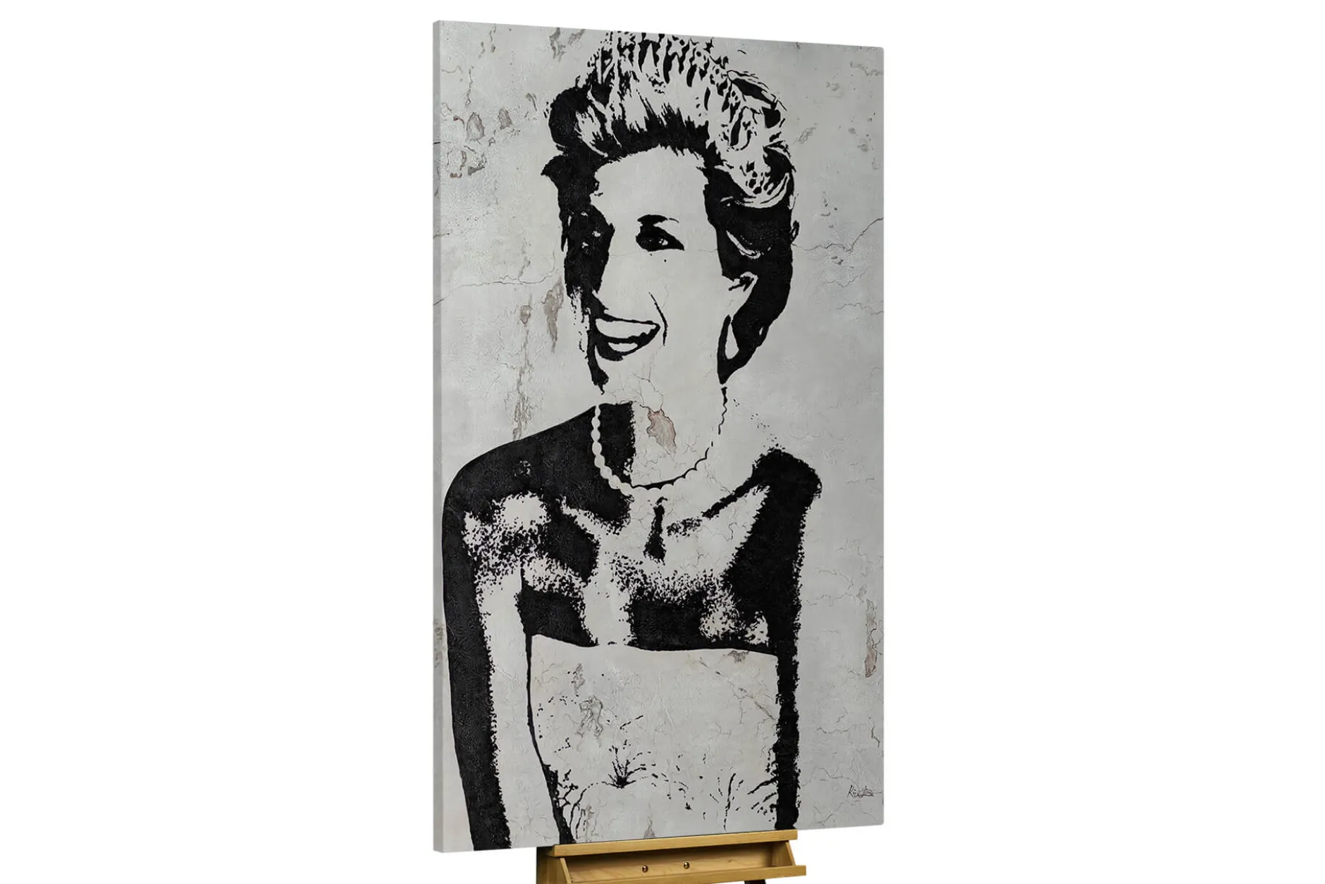XXL Öl Gemälde 'Lady Di's Smile' | Handgemaltes Unikat