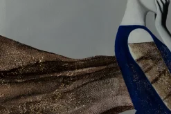 XXL Öl Gemälde 'Lady in Blue' | Handgemaltes Unikat