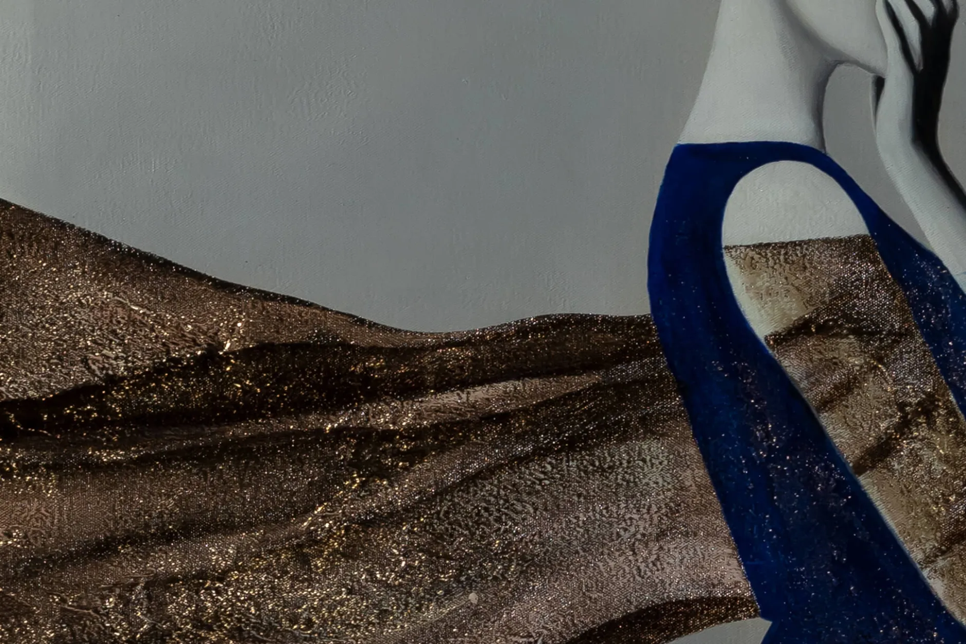 XXL Öl Gemälde 'Lady in Blue' | Handgemaltes Unikat