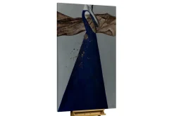 XXL Öl Gemälde 'Lady in Blue' | Handgemaltes Unikat