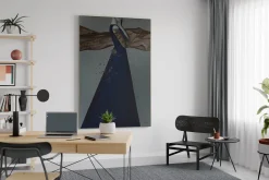 XXL Öl Gemälde 'Lady in Blue' | Handgemaltes Unikat