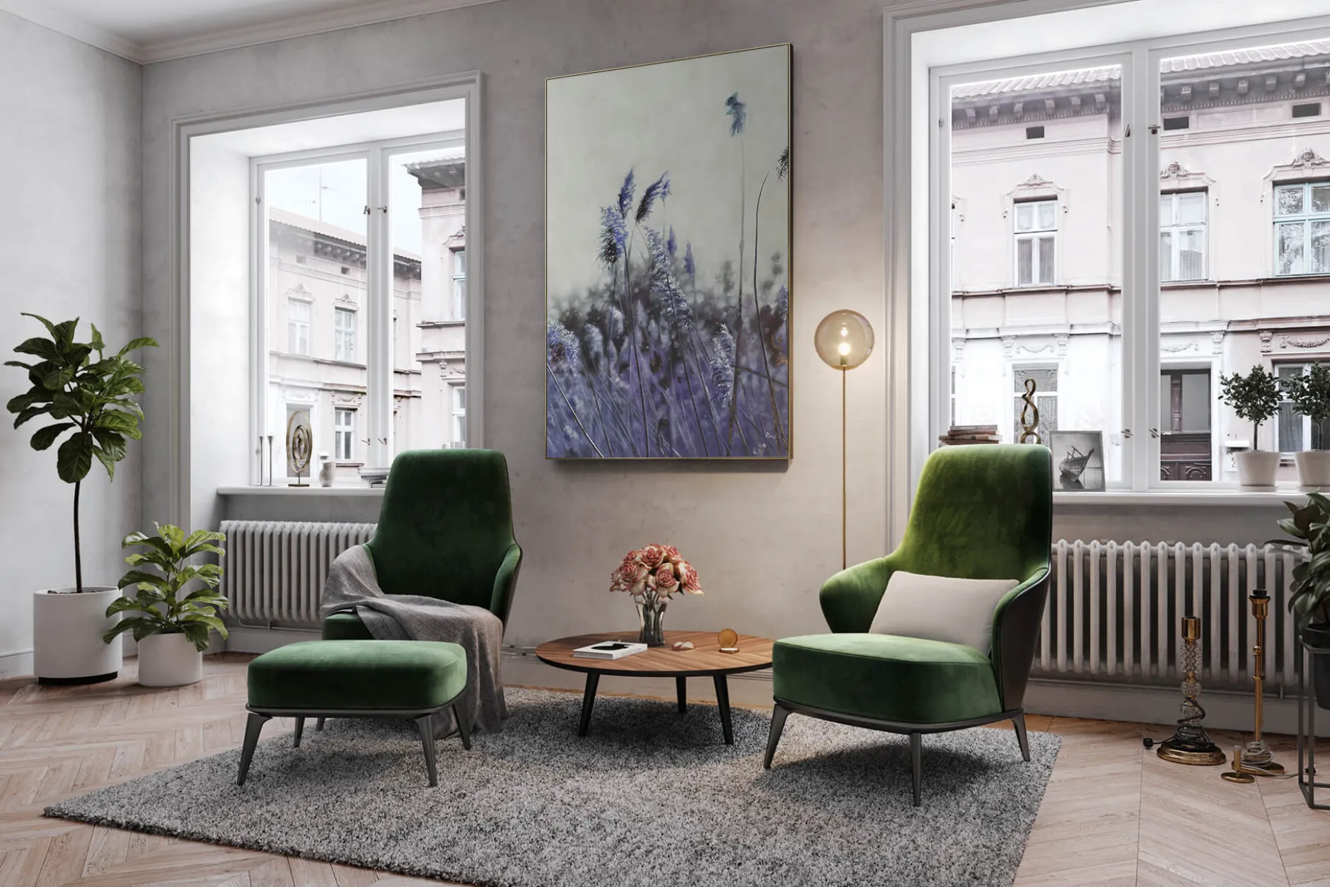 XXL Öl Gemälde 'Land of Flowers' | Handgemaltes Unikat
