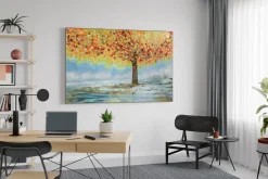XXL Öl Gemälde 'Lauer Herbsttag' | Handgemaltes Unikat