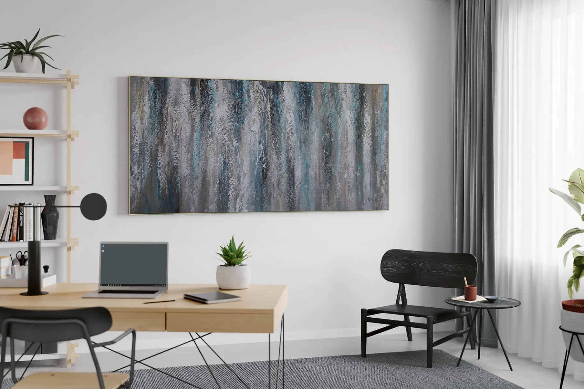 XXL Öl Gemälde 'Layers of the Sea' | Handgemaltes Unikat