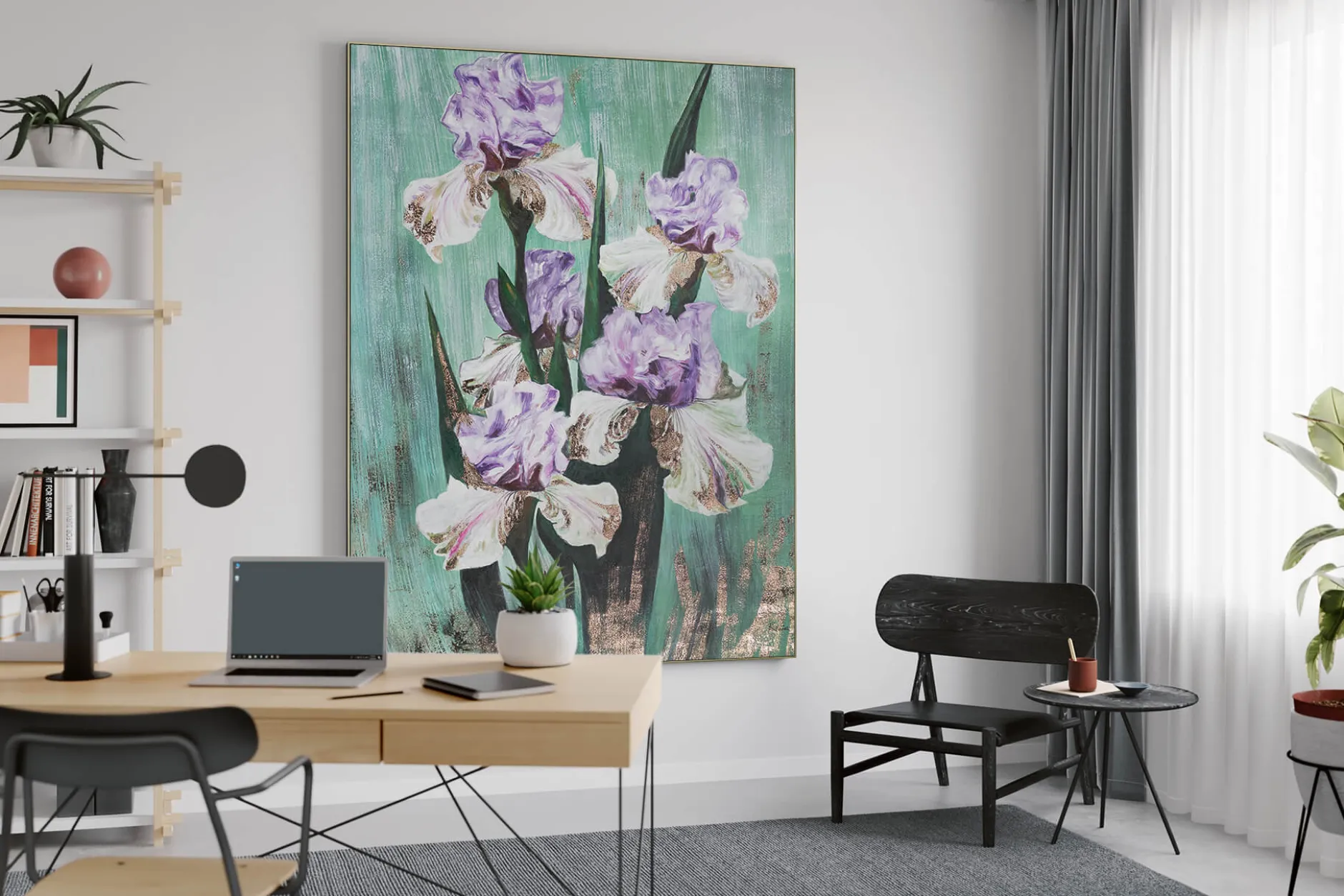 XXL Öl Gemälde 'Leuchtende Lilien' | Handgemaltes Unikat