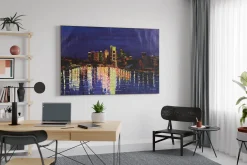 XXL Öl Gemälde 'Life at Night' | Handgemaltes Unikat