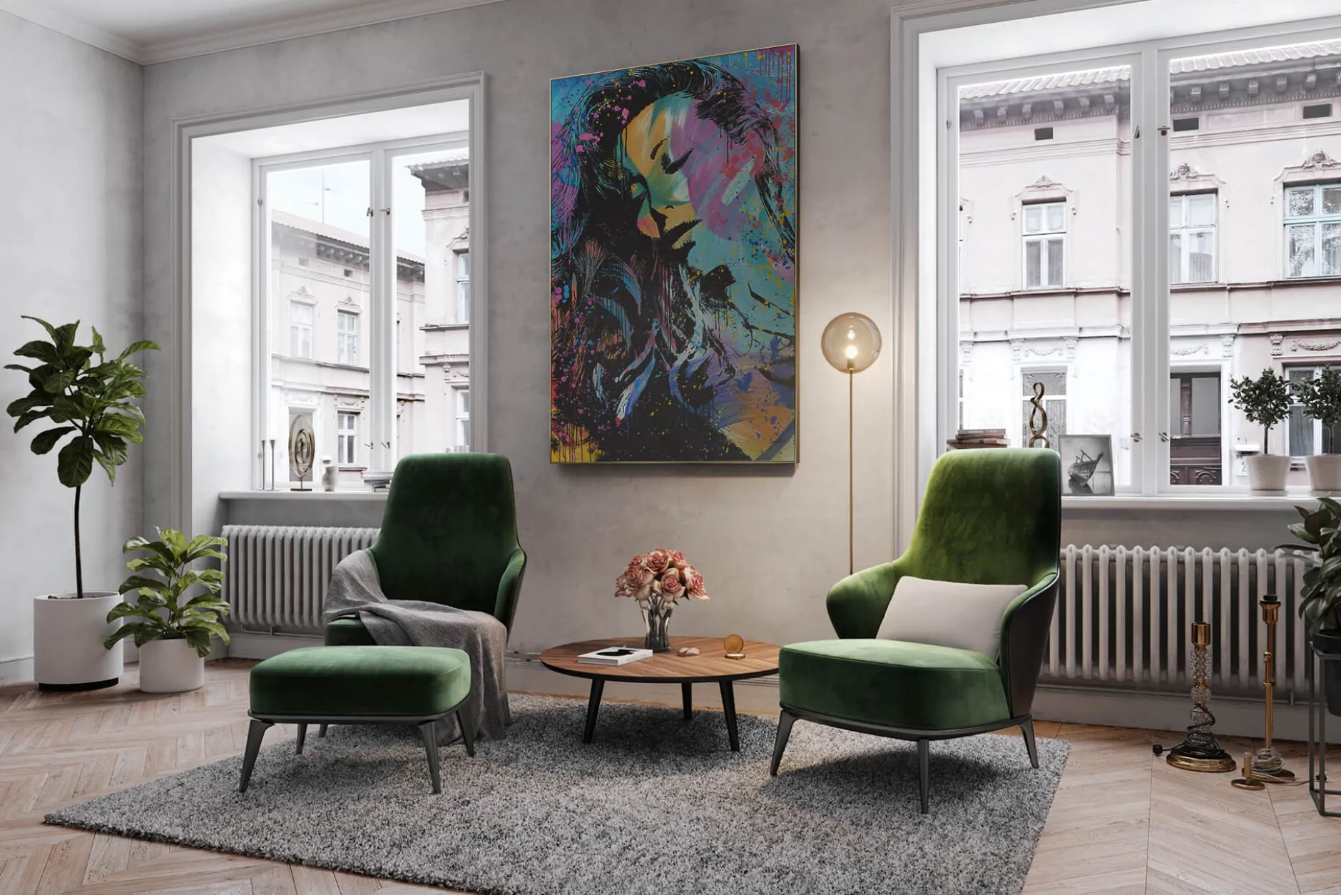 XXL Öl Gemälde 'Life is colourful' | Handgemaltes Unikat