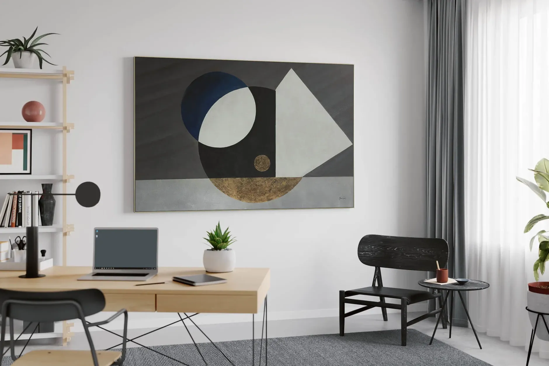 XXL Öl Gemälde 'Light & Shadow' | Handgemaltes Unikat