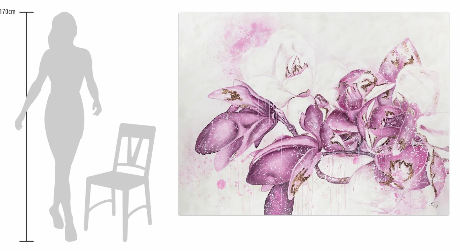 XXL Öl Gemälde 'Lilac Awakening' | Handgemaltes Unikat