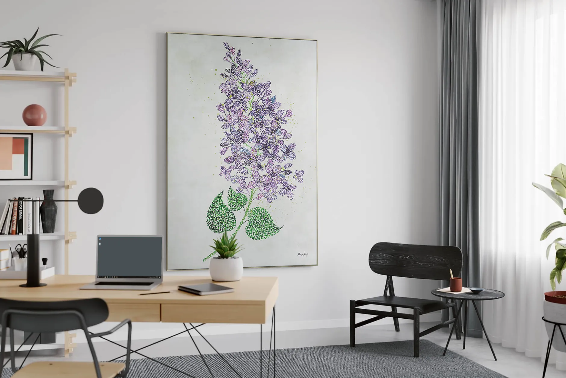 XXL Öl Gemälde 'Lilac Memories' | Handgemaltes Unikat