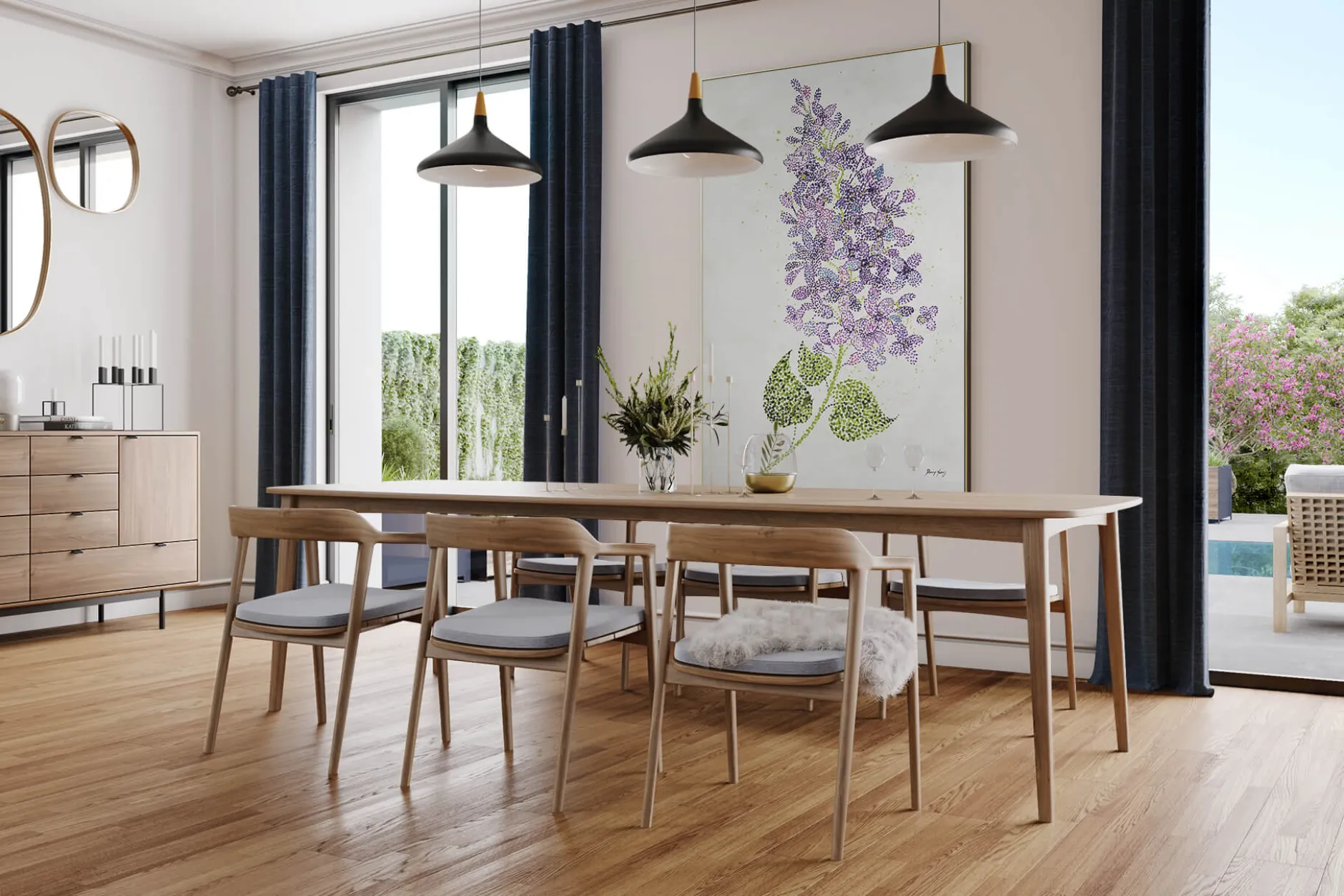 XXL Öl Gemälde 'Lilac Memories' | Handgemaltes Unikat