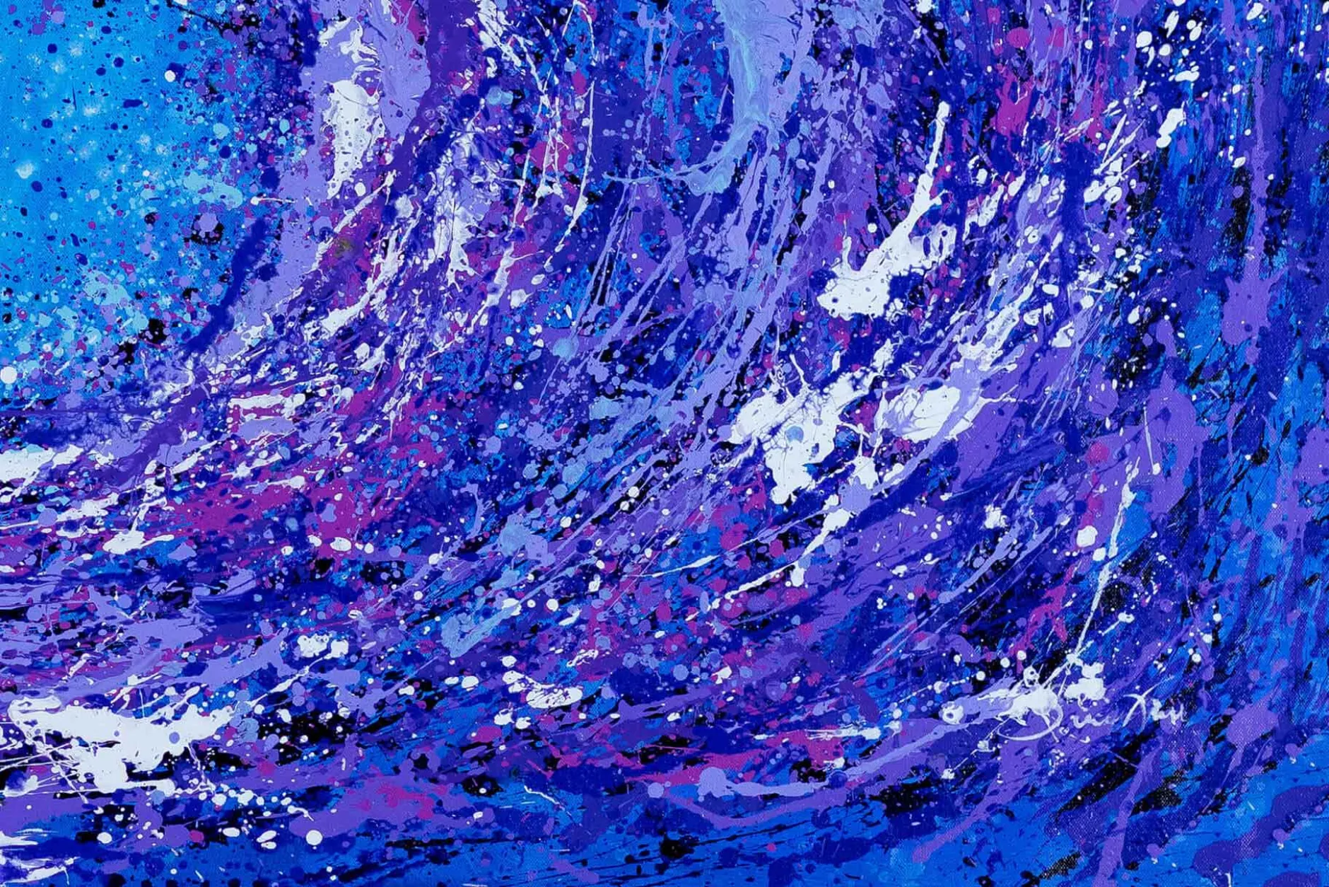 XXL Öl Gemälde 'Lilac Universe' | Handgemaltes Unikat