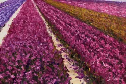 XXL Öl Gemälde 'Lila Tulpenparadies' | Handgemaltes Unikat