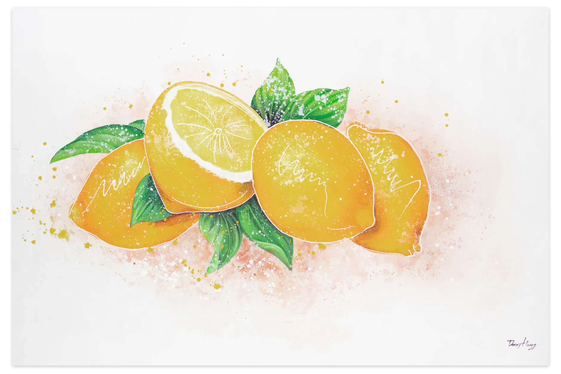 XXL Öl Gemälde 'Limoncello' | Handgemaltes Unikat