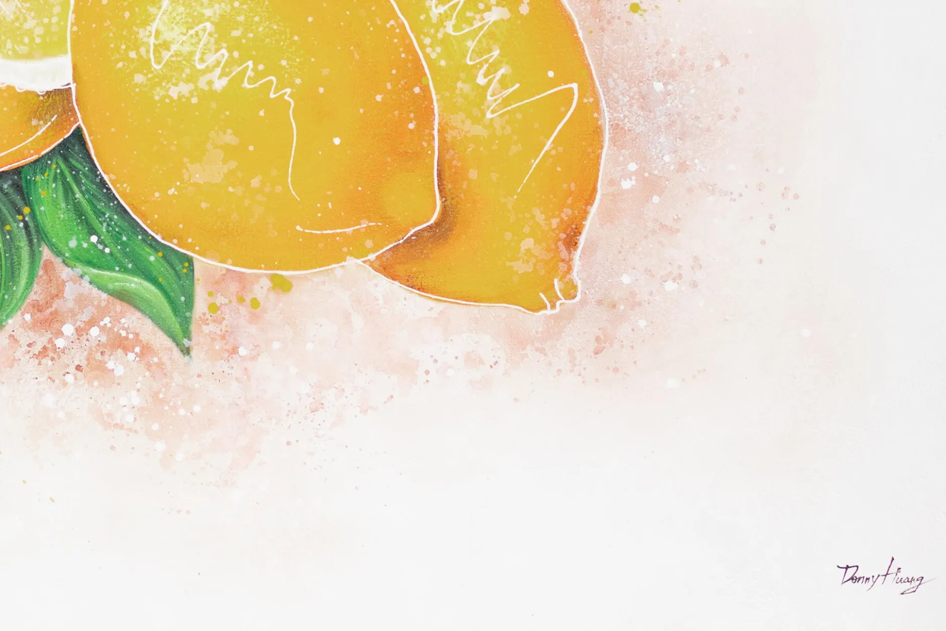XXL Öl Gemälde 'Limoncello' | Handgemaltes Unikat