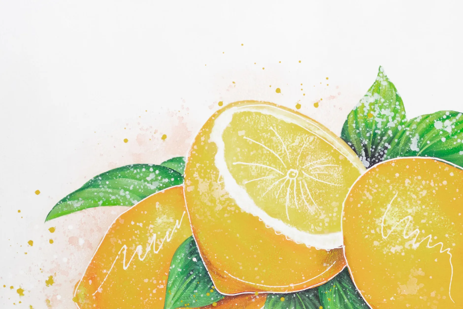 XXL Öl Gemälde 'Limoncello' | Handgemaltes Unikat