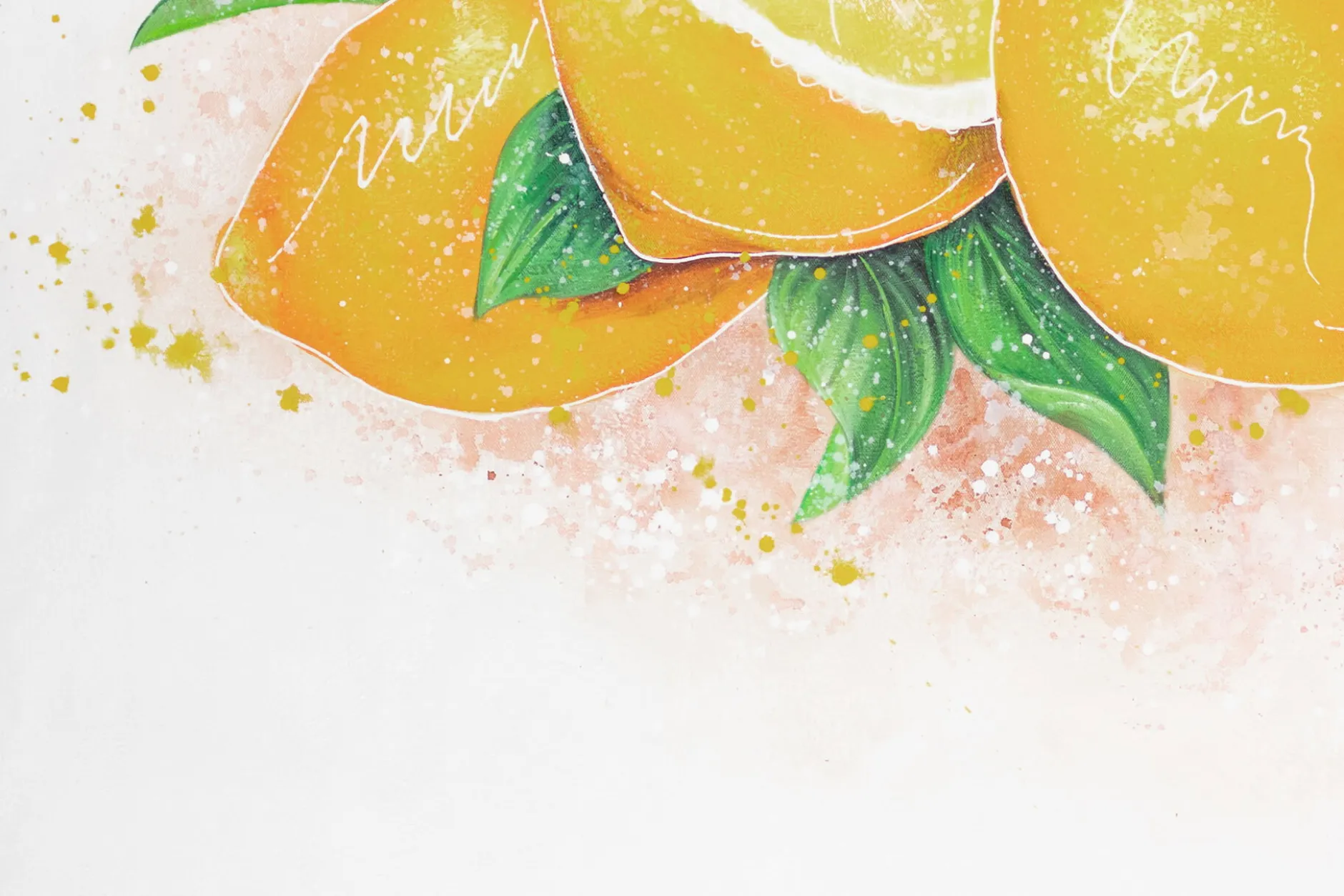 XXL Öl Gemälde 'Limoncello' | Handgemaltes Unikat