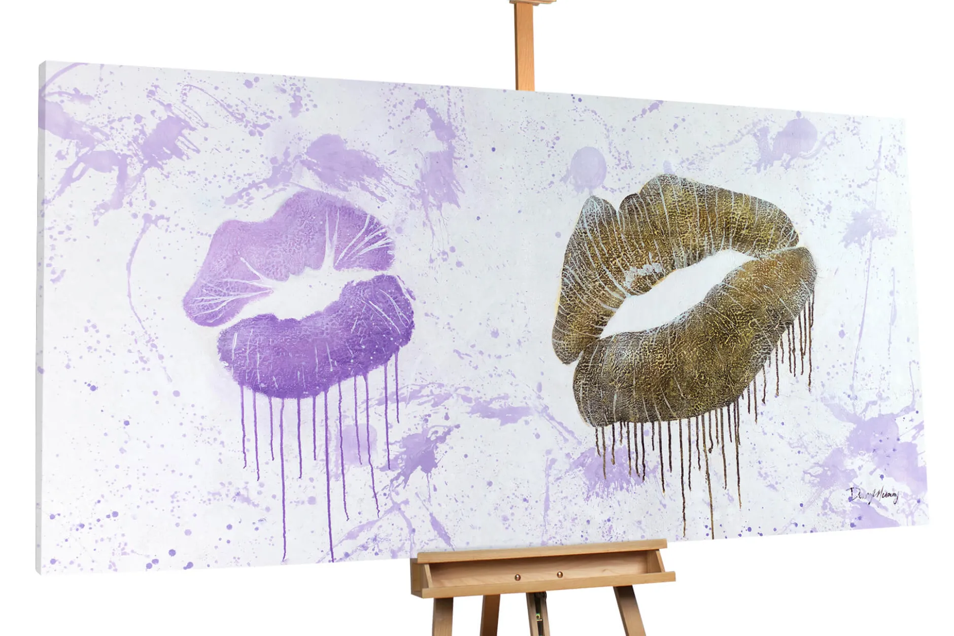 XXL Öl Gemälde 'Lips Don't Lie' | Handgemaltes Unikat
