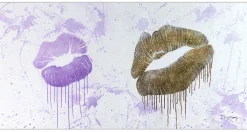 XXL Öl Gemälde 'Lips Don't Lie' | Handgemaltes Unikat