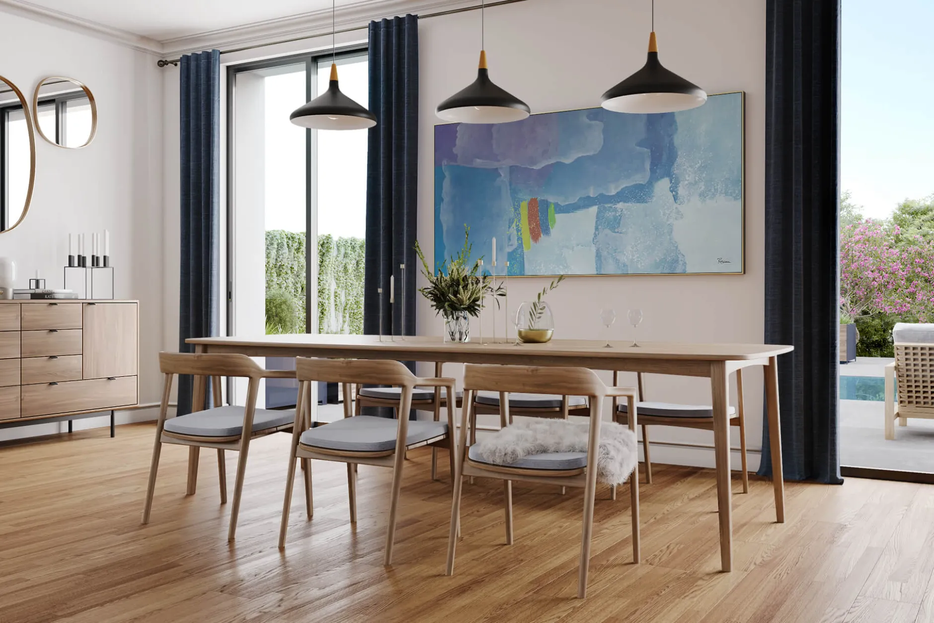 XXL Öl Gemälde 'Little Rainbow' | Handgemaltes Unikat