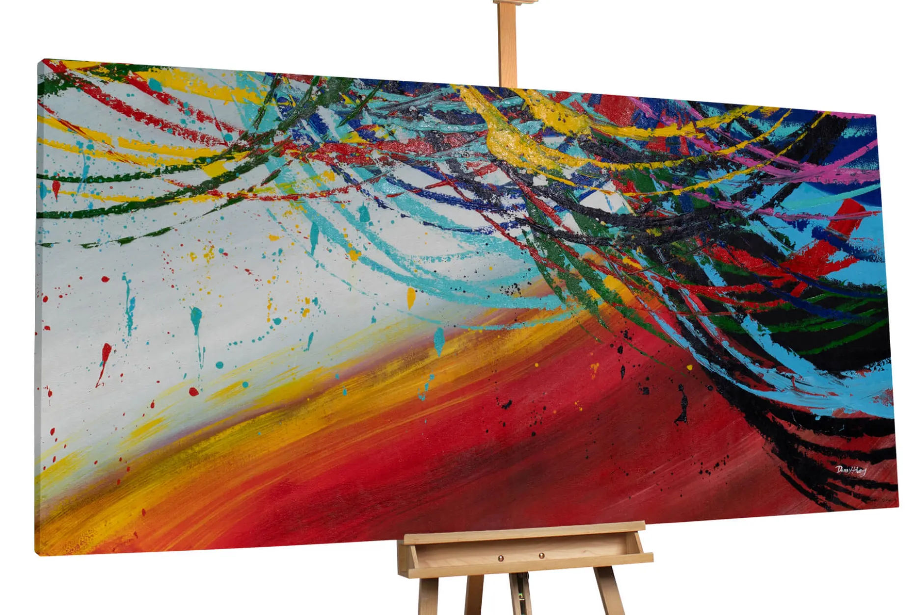 XXL Öl Gemälde 'Live In Colour!' | Handgemaltes Unikat