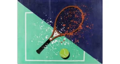 XXL Öl Gemälde 'Love For Tennis' | Handgemaltes Unikat