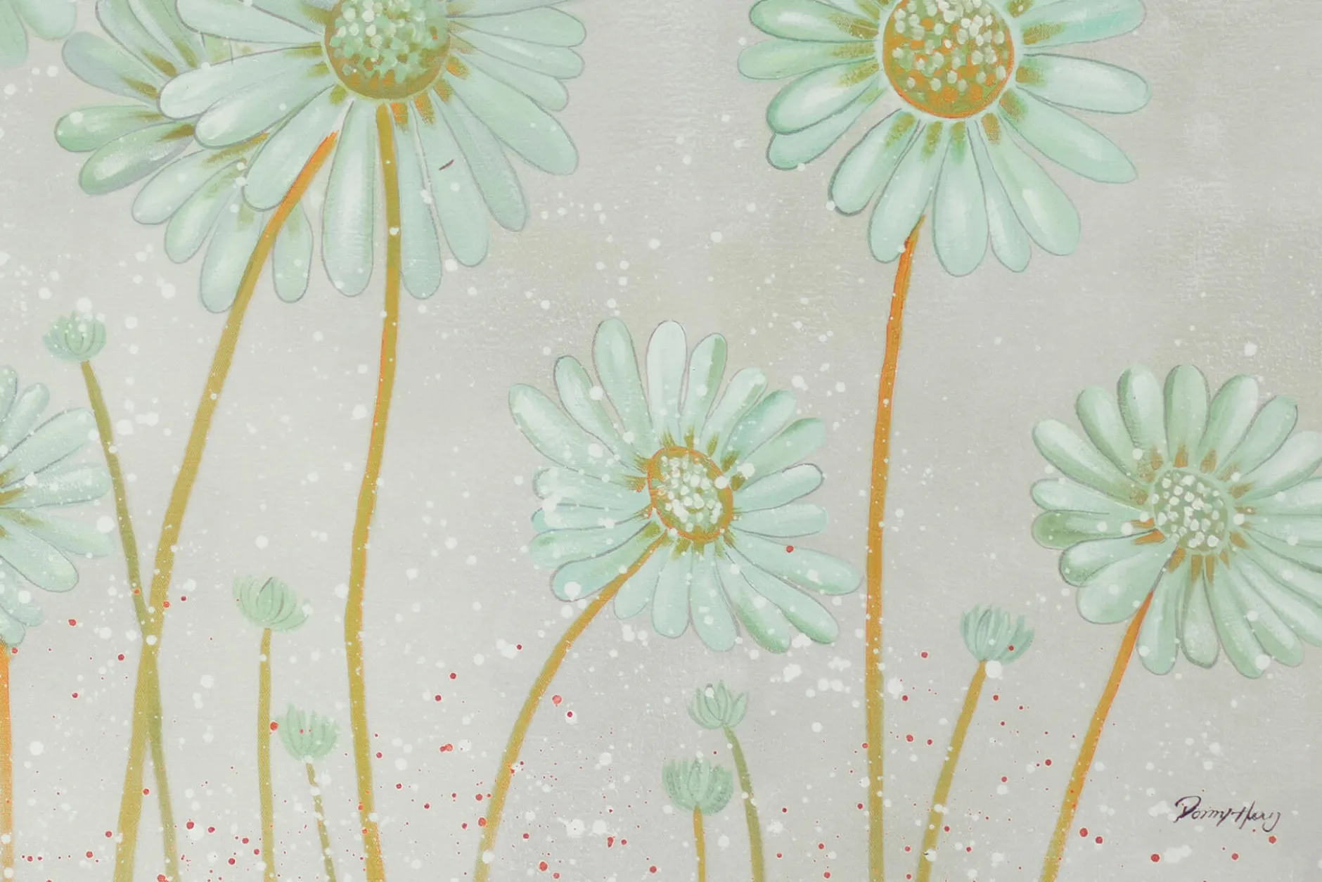 XXL Öl Gemälde 'Lovely Daisies' | Handgemaltes Unikat