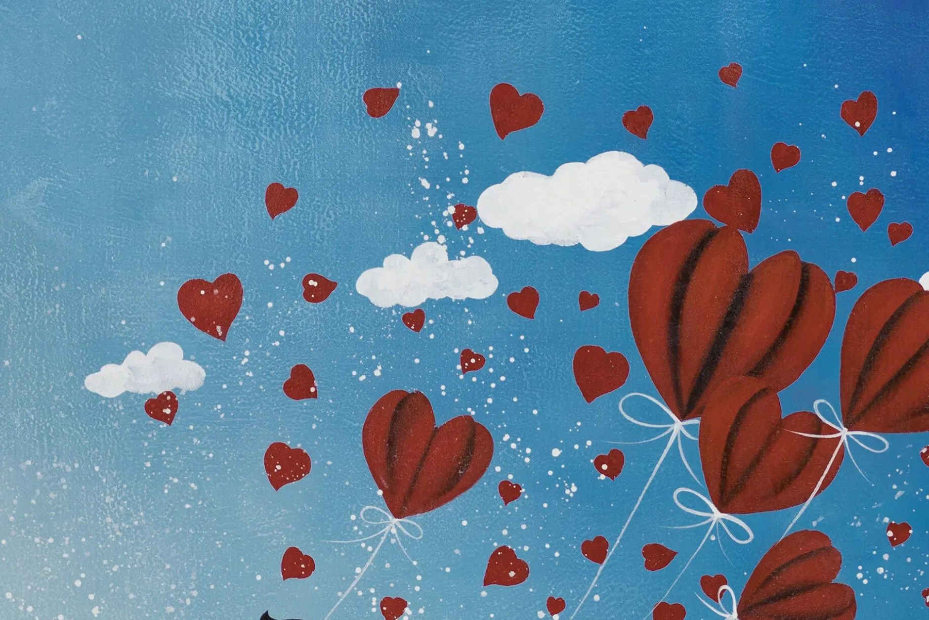 XXL Öl Gemälde 'Love on the Way' | Handgemaltes Unikat