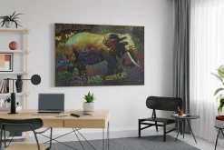 XXL Öl Gemälde 'Éléphant lumineux' | Handgemaltes Unikat