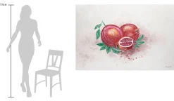 XXL Öl Gemälde 'Luminous Pomegranate' | Handgemaltes Unikat