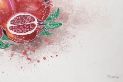 XXL Öl Gemälde 'Luminous Pomegranate' | Handgemaltes Unikat