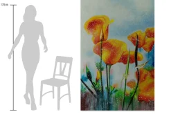 XXL Öl Gemälde 'Luminous Tulips' | Handgemaltes Unikat