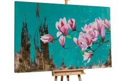 XXL Öl Gemälde 'Macht der Magnolie' | Handgemaltes Unikat