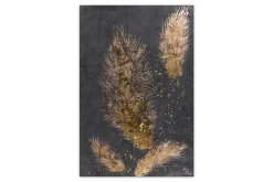 XXL Öl Gemälde 'Machtvolle Federn' | Handgemaltes Unikat