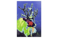 XXL Öl Gemälde 'Magical Reindeer' | Handgemaltes Unikat