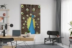 XXL Öl Gemälde 'Magic Peacock' | Handgemaltes Unikat