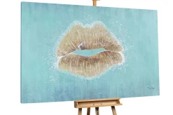 XXL Öl Gemälde 'Magische Lippen' | Handgemaltes Unikat