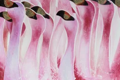 XXL Öl Gemälde 'Magnificent Flamingos' | Handgemaltes Unikat