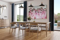 XXL Öl Gemälde 'Magnificent Flamingos' | Handgemaltes Unikat