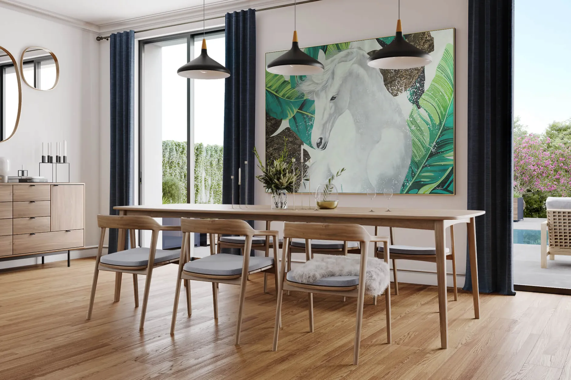 XXL Öl Gemälde 'Magnificent Mare' | Handgemaltes Unikat