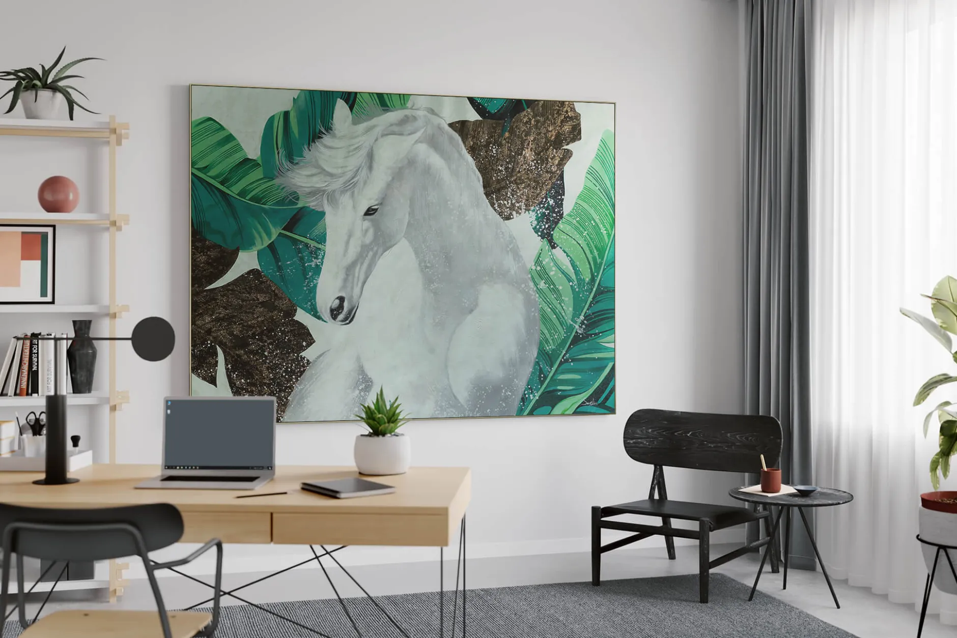 XXL Öl Gemälde 'Magnificent Mare' | Handgemaltes Unikat
