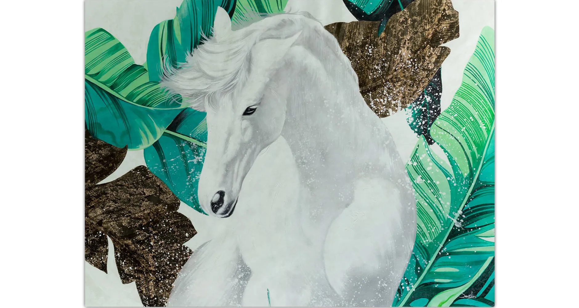 XXL Öl Gemälde 'Magnificent Mare' | Handgemaltes Unikat