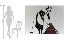 XXL Öl Gemälde 'Maid of Banksy' | Handgemaltes Unikat