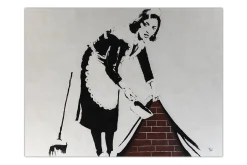 XXL Öl Gemälde 'Maid of Banksy' | Handgemaltes Unikat