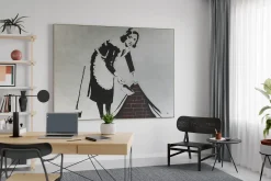 XXL Öl Gemälde 'Maid of Banksy' | Handgemaltes Unikat