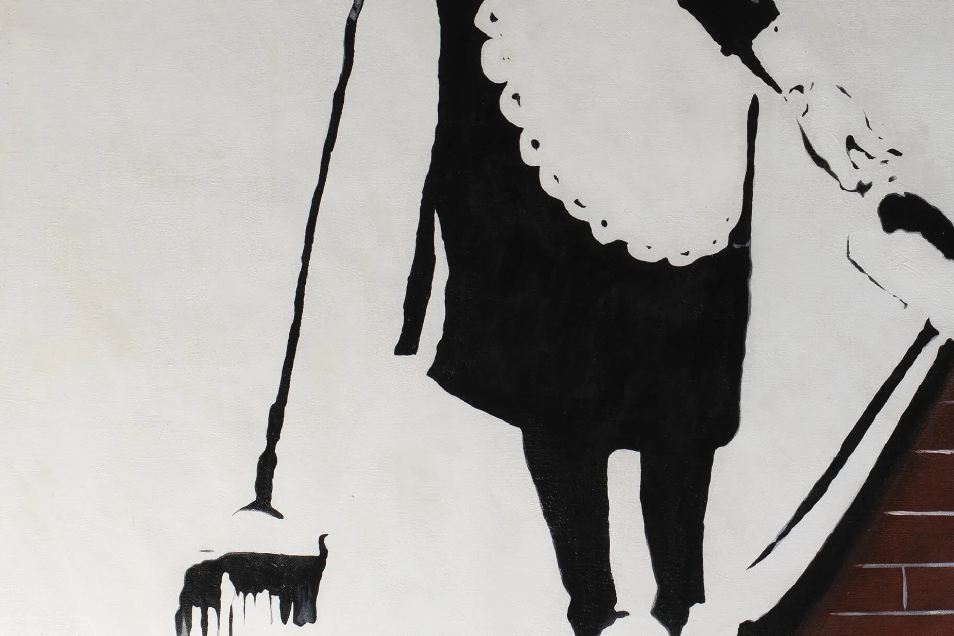 XXL Öl Gemälde 'Maid of Banksy' | Handgemaltes Unikat